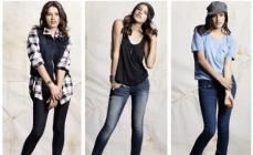 Fotografije deklet v kavbojkah. Jeans za dekleta. Ozke kavbojke z nizkim pasom