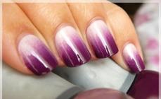Gradiente Gel de esponja Laca en las uñas: Diseño photo