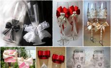 DIY bröllopsglasögon med spets - hur man gör en romantisk dekoration för det nygifta bordet