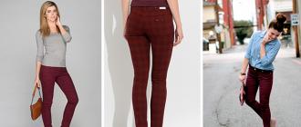 What to wear with burgundy jeans